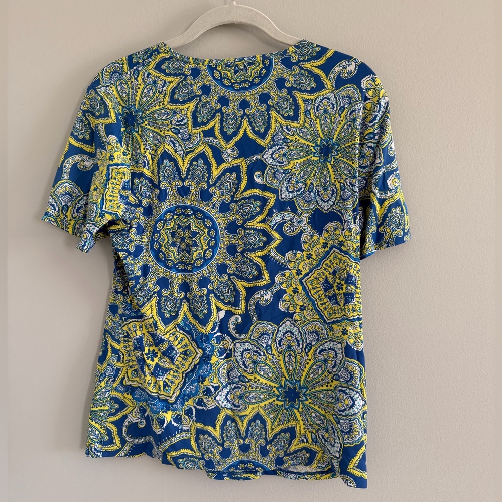 Lands End Patterned Rashguard Swim Top - Picture 2 of 3